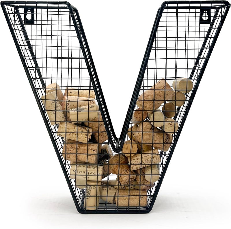 Oeno Wine Cork Holder Metal Display Collector Full Alphabet Display Letters & More (V) - Image 1